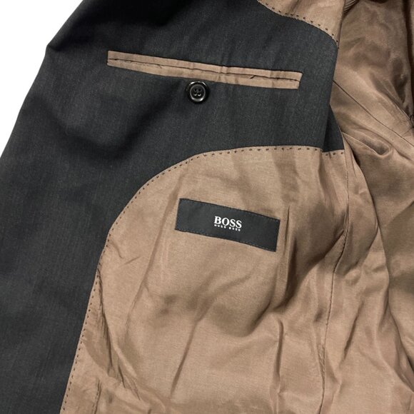 Hugo Boss Ryan Vegas Men's 46L Dark Brown Wool Blazer Sport Coat Jacket 46 Long - Picture 4 of 11